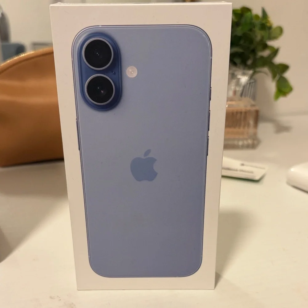 Apple Smartphone in Light Blue